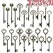 24pcs Mixed Vintage Skeleton Keys, 6 Styles,Each 4pcs, Bronze, Extra Large(L)