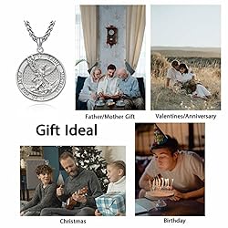 DOTBJ Saint Michael Necklace 925 Sterling Silver