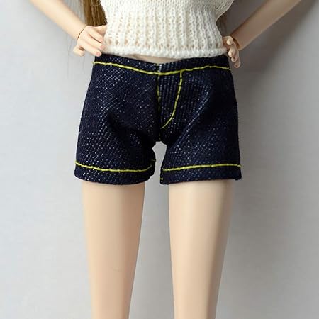 FidgetGear Fashion Solid Color Jeans for 30Cm Doll Girls Toy Shorts