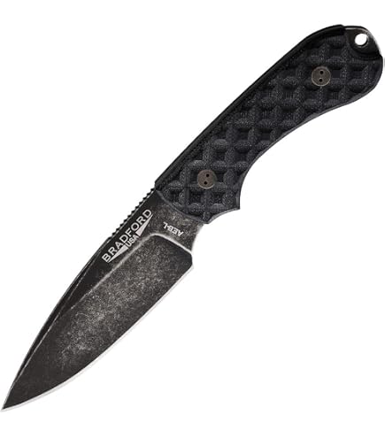 Bradford Knives Guardian 4 Fixed Blade Black BRAD4FE101 : Amazon
