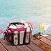 Titan Mall College Sturdy Quick Dry Shower Caddy with Big Pockets and Bath Organizer with 8 Storage Compartments, Large Space Shower Tote for Dorms, Gym, Camp & Travel, Swimming, Hot Pink