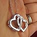 'Granddaughter, Never Forget That I Love You' Double Heart Pendant Necklace