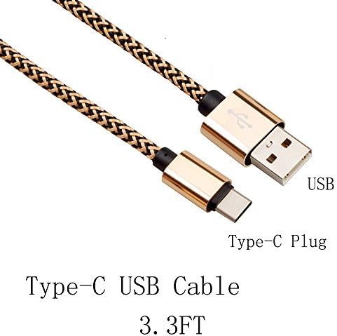 USB C Cable,Type C to USB A USB3.0 Cable with Nylon braided for Nexus 6P,Nexus 5x,LG G5,OnePlus 2, Huawei P9,12 Inch Apple MacBook (1Pack/3.3FT)