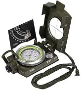 Proster Compass for Hiking with Clinometer Navigation Compass with Fluorescent Scale Waterproof C...