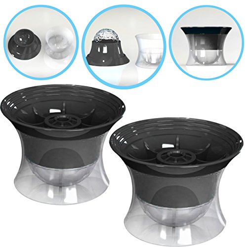 Ice Ball Maker Sphere Mold â€“ Set of 2 Round Shapes Silicone Large Ice Cube BallsÂ  2.5 inch â€“Â Great for Parties Whiskey and all Cold Beverages Premium Bar Accecsory - Chuzy Chef