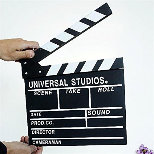 Wooden Clapboard Director Dry Erase Director Film Movie Clapper Boards Slate 12 11" Black