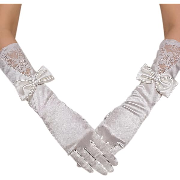 Mujer Satén Guantes Largos Ópera Boda Fiesta Nupcial À | Meses sin interés