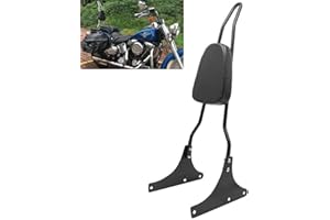 MOTAUX Passenger Sissy Bar Tall Rear Backrest Fit for Harley Heritage Softail FXSTC FLSTC Springer FLSTS Fat Boy EFI FLSTF, Black