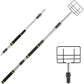 8.7ft Edge Protector Handle, Board Corner Edge Protector Pole V Shaped Edge Guards Adjustable for Flatbed Cargo with Sponge Grip (4.3-8.7ft)