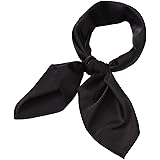AOLIGE Scarf Satin Square Neck hair scarfs for Women 27" x 27"