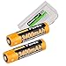 2 Pack Fenix ARB-L18-3400 Protected 3400mAh 18650 Rechargeable Li-ion Batteries with EdisonBright BBX3 battery carry case - Designed for TK75 TK16 TK22 TK35 PD35 PD32 ARE-X1 ARE-C1 ARE-C2 and other