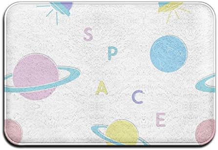 Cartoon Sky Planet Washable Rectangular Doormat Workout Door Mats Super Absorbent For Kids