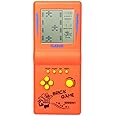 HLF 3.5-inch Large Screen Retro Brick Game Console for The 80s/90s Building Block Game Racing/Tank Game Built-in 23 Classic Games Nostalgic Puzzle Children's Game Console (Orange)