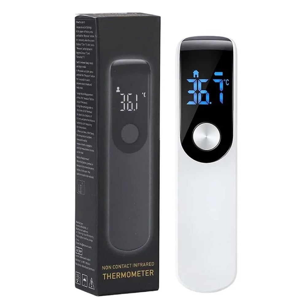 Forehead Thermometer for Adults and Kids, No Touch Infrared Digital With Fever Alarm, ℃ / ℉, Instant Reading, Temperature (White)