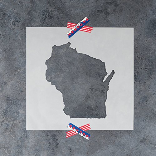 Wisconsin State Stencil Template - Reusable Stencil with Multiple Sizes Available