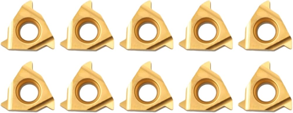 FUANA 10PCS 11ER A60 BP010 Carbide Inserts for Thread Turning Tool Boring Bar