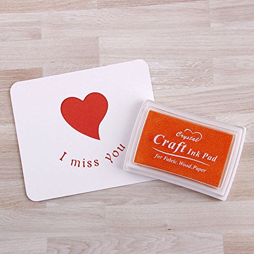 Miraclekoo Washable Craft Ink Pad Finger Ink Pad Stamps Partner Craft Stamp Pad 15 DIY Assorted Color - Pink,Yellow,Purple,Coffee,Green,Blue,Red and so on - Thumbnail 4