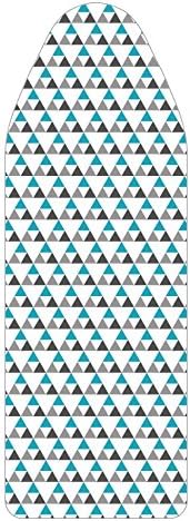VieveMar Premium Ironing Board Cover, Thick padding with Cotton, Foam and Felt Pad, EASY FIT with DrawString, Heat Reflective. Fits Boards 15" x 54" (Triangles)