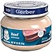 Gerber Mealtime for Baby 2nd Foods Baby Food Jar, Non-GMO Pureed Baby Food with Essential Nutrients (Beef) 2.5 oz. (Pack of 20)