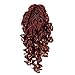 SWACC 12-Inch Short Screw Curls Claw Clip Ponytail Extensions Synthetic Clip in Drawstring Curly Ponytail Hairpiece Jaw Clip Hair Extension (Copper Red)thumb 1