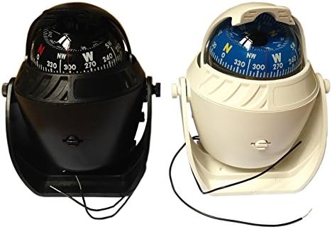 Ksuzy Electronic Digital Fishing Outdoor Compass LED Marine Car Boat Caravan Navigation Hiking Camping Compass White and Black Color Available (White)