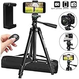 Tripod for iPhone X, PEYOU 42" Aluminum Camera Tripod + Wireless Remote Shutter + Universal Smartphone Holder Mount Compatible for iPhone Xs MaxXR X 8 Plus 7 6 6S Plus, Galaxy Note 9 8 S10 S9 S8 Plus
