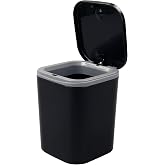 Begale 0.5 Gallon Plastic Mini Garbage Can, Tiny Trash Can with Lid