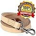 Logical Leather 6 Foot Dog Leash - Best for Training - Heavy Full Grain Leather Lead - Tan
