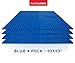 Building Bricks - 10 x 10 Inch Blue Stackable Baseplate (4 Pack) Classic Baseplates Compatible with All Major Brands