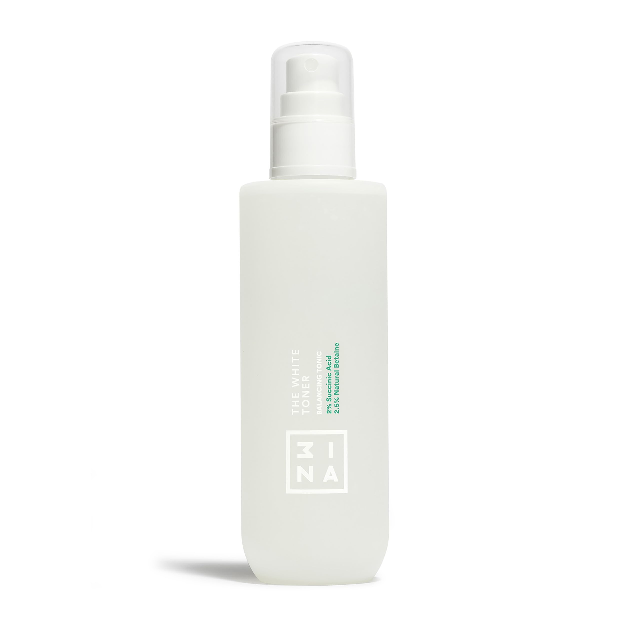 3ina MAKEUP - The White Toner - Face Toner 2% Succinic Acid + 2.5% Natural Betaine - Balance Sebum Production & Blemishes
