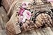 100% Cotton Comforter Set 5 Pcs Paris Eiffel Tower Brown Theme Themed Pink Flowers Full / Queen Size Bedding Linens