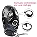 YiFeng Fetish Mask Head Hood with Lockable Blindfold & Dildo Penis Mouth Gag Costume Bondage Adult Sex Toys BDSM (Black)