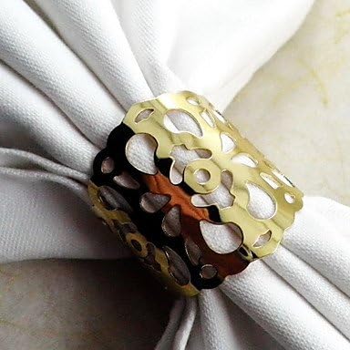 QTLI Gold Metal Napkin Ring