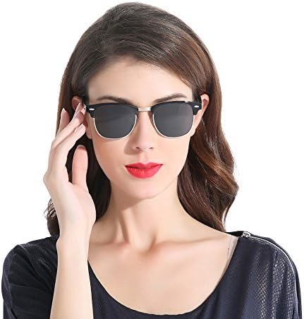 CHB Semi Rimless Polarized Sunglasses Women Men Retro Brand Sun Glasses