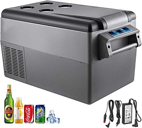 35L Compressor Portable Small Refrigerator Car Refrigerator Freezer Vehicle Car Truck RV Boat Mini Electric Cooler for Driving Travel