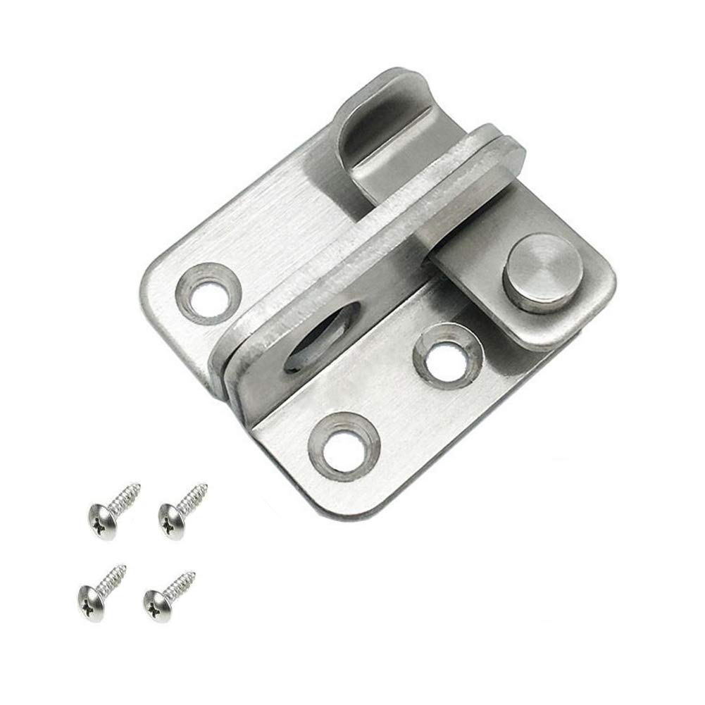 YUE Qin Shed Latch and Padlock Door Lock Hasp Stainless Steel Locks for Shed Doors,Door Bolts for Internal Doors Flip Latch Safety Door Lock with Matching Screws (Open on Left)