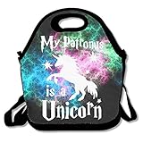 My Patronus Is An Unicorn Lunch Bags Insulated Travel Picnic Lunchbox Tote Handbag With Shoulder Strap For Women Teens Girls Kids Adults