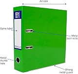Oxford Premium A4 Lever Arch File Bright Green 70mm Spine 56mm Capacity view 2