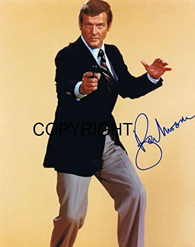 LIMITED EDITION ROGER MOORE JAMES BOND SIGNED PHOTOGRAPH + CERT PRINTED AUTOGRAPH