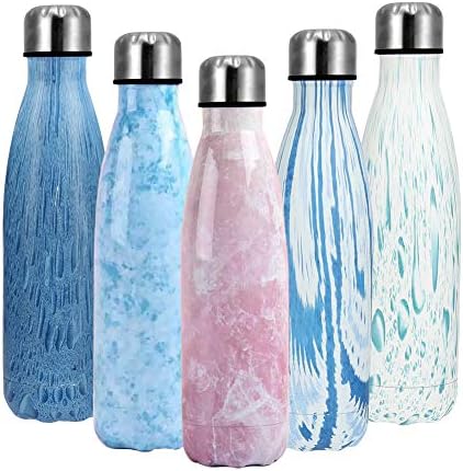 IRONLAND Vacuum Flask Sports Water Bottle Marble Lines Keep Cold and Hot 500ml