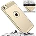 iPod Touch 6 Case, iPod Touch 5 Case, Rhidon Slim Shockproof Armor Hard Rugged Ultra Protective Back Rubber Dual Layer Impact Protection Cover for Apple iPod Touch 5 6th Generation (Gold)