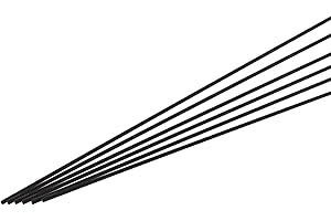 MECCANIXITY Carbon Fiber Rod, 2mm x 200mm Carbon Rod Bar for RC Plane DIY Craft Kite Wing Tube Quadcopter Arm Repair Pack of 10