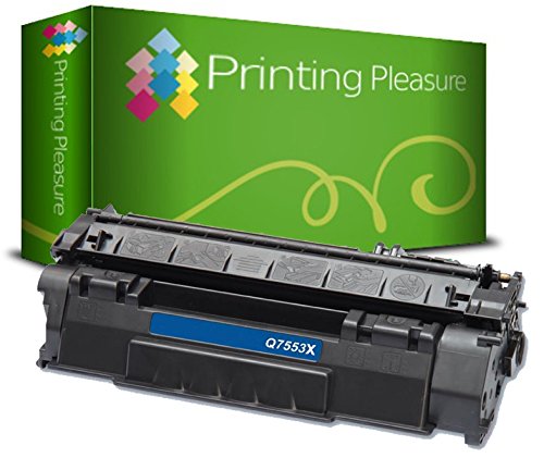 Printing Pleasure Compatible Q7553X 53X Toner Cartridge for HP Laserjet P2015 P2015D P2015DN P2015N P2015X P2010 P2012 P2013 P2014 P2014DN P2014N P2014X M2727 M2727NF M2727NFS MFP - Black, High Yield