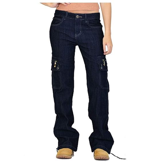 Dark denim cargo pants Clearance
