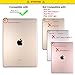 Thankscase Case Compatible for iPad Air 2, Rotating Leather Case with Beautiful Quatrefoil Lattice Embossed Pattern, Swivel Case Bulit-in Wallet Pocket Hand Strap for iPad Air 2. (Gold Quatrefoil)