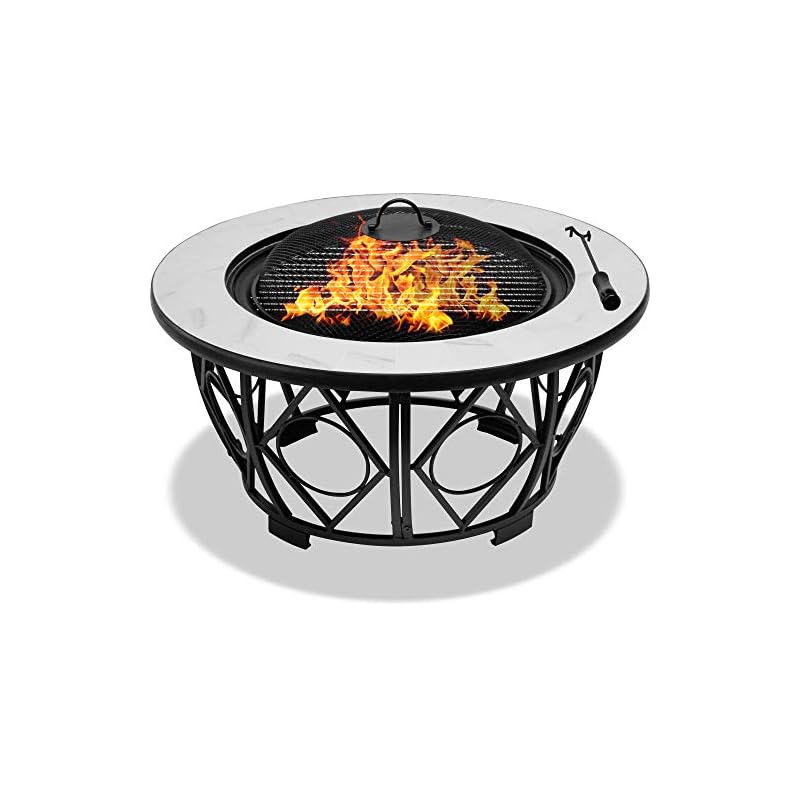 100cm Diameter Cast Iron Fire Pit Outdoor Garden Patio Heater Wood