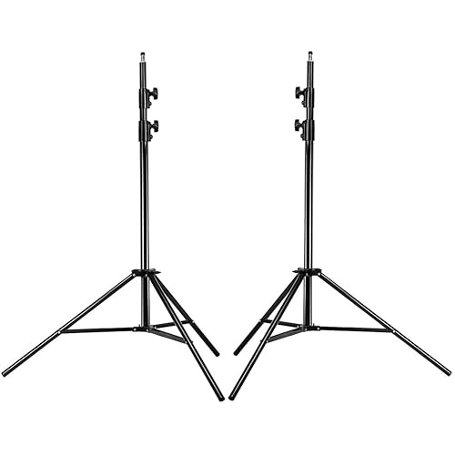 NEEWER PRO 9feet/260cm Spring Loaded Heavy Duty Photography Photo Studio Light Stands with 1/4" Screw & 5/8 Stud for Video, Portrait and Photography Lighting (2 Packs)