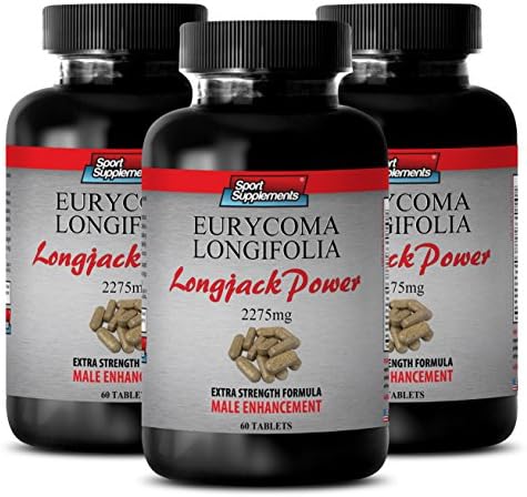 Pasak Bumi Powder - Longjack Power Eurycoma Longifolia 2275mg - Increases Interest in Sex (3 Bottles - 180 Tablets)