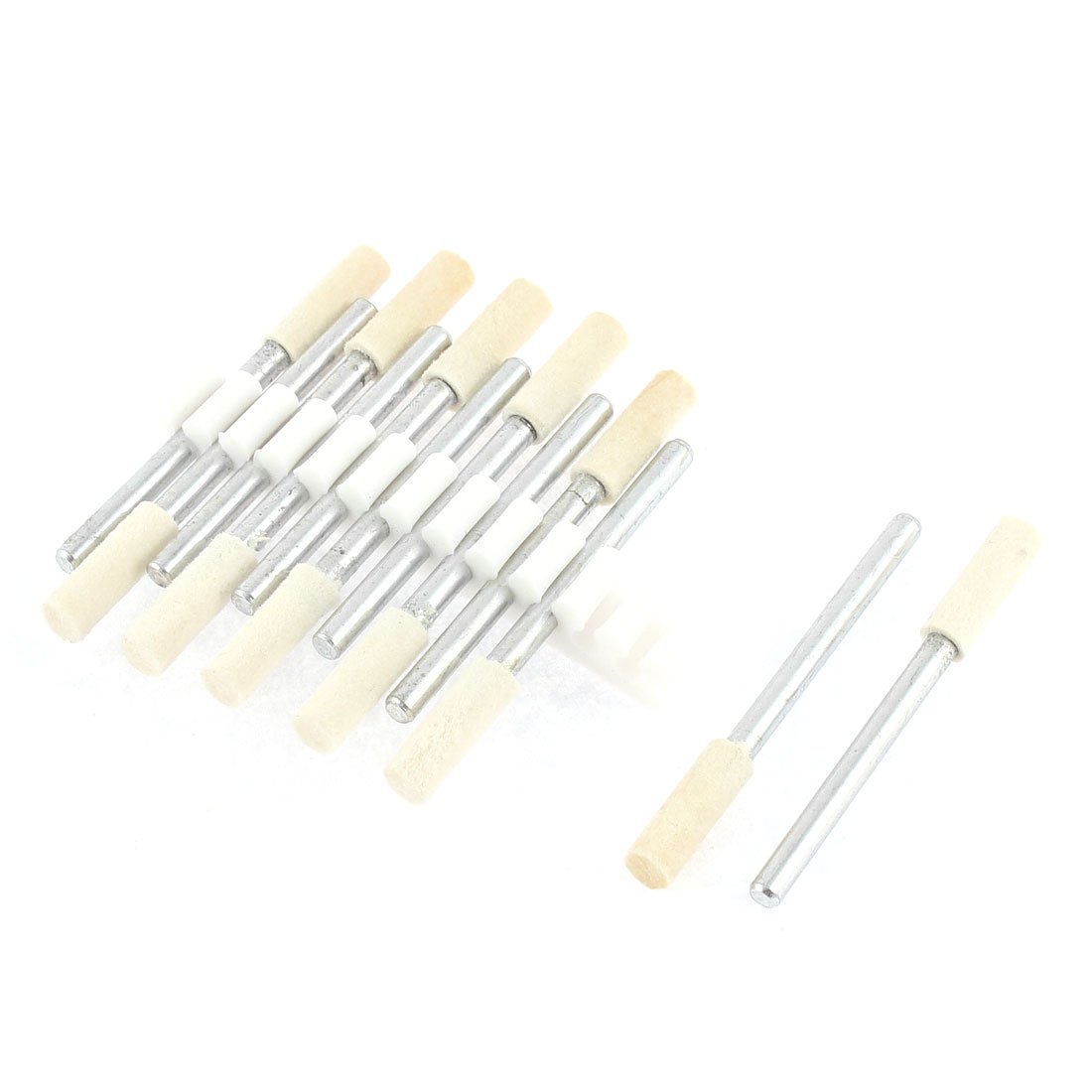 sourcingmap 3mm Dia Shank 4mm Head Cylinder Mounted Point Wheel Buffing 12 Pcs