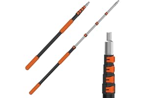 AgiiMan 26FT Reach Telescoping Pole - 5 to 20FT Extension Pole, Portable Aluminum Telescoping Rod with Easy Flip Lock, Paint Roller Extension Poles for Paint Dusting, Window Cleaning